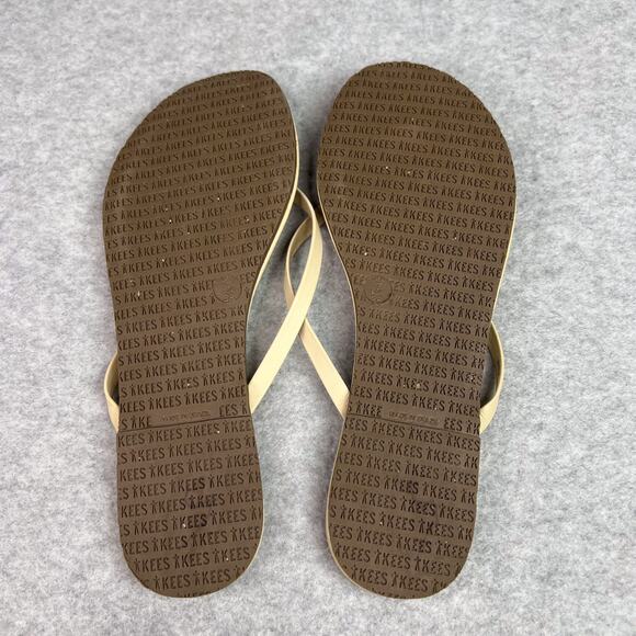 Tkees Beige Foundation Matte Flip Flop Sandals Size 7 - Picture 6 of 7